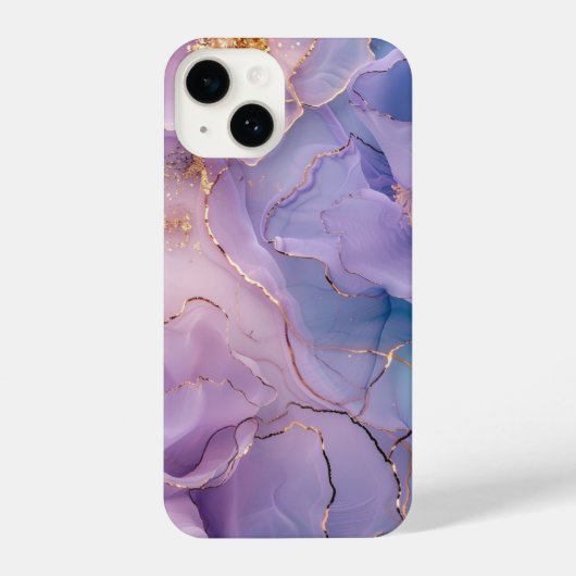 Lila Kunst abstrakte Telefonzelle iPhone Hülle (Rückseite)