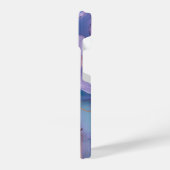 Lila Kunst abstrakte Telefonzelle iPhone Hülle (Linke Seite)