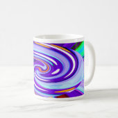 Lila Kunst Kaffeetasse (VorderseiteRechts)