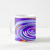 Lila Kunst Kaffeetasse (Vorderseite Links)