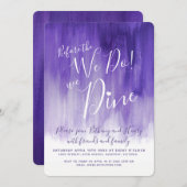 Lila Kunst Probe Abendessen vor uns lädt ein Einladung (Vorne/Hinten)