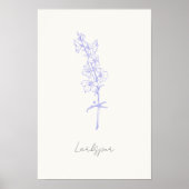 Lila Kunsthandwerk Larkspur Poster (Vorne)