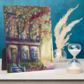 Lila Kunsthandwerkskarte mit Aasel Fotoplatte (Seite)