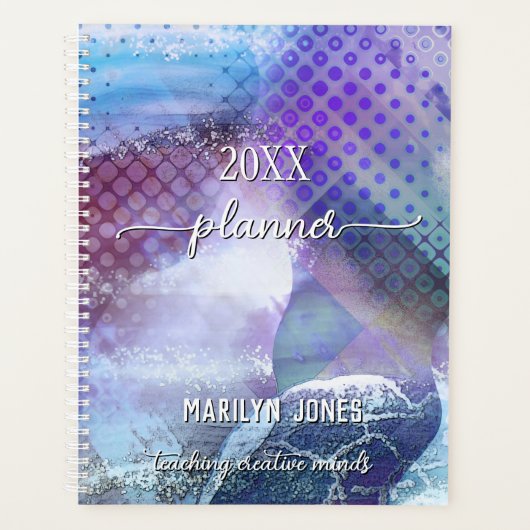 Lila Kunstlehrer Planer (Vorderseite)