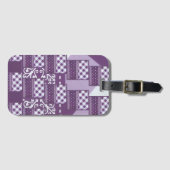 Lila künstlerisch schöne Musterkunst Gepäckanhänger (Vorderseite (Horizontal))