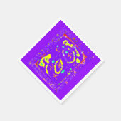 LILA KUNSTPLATZDESIGN MIT SCHNELLEN FRECKLES SERVIETTE (Ecke)