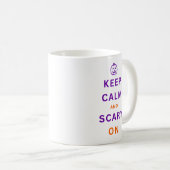 Lila Kürbis Behielt Ruhe und Beängstigend zu Hallo Kaffeetasse (VorderseiteRechts)