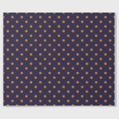 Lila + Kürbis-Polka-Punkte (Groß) Geschenkpapier (Flach)