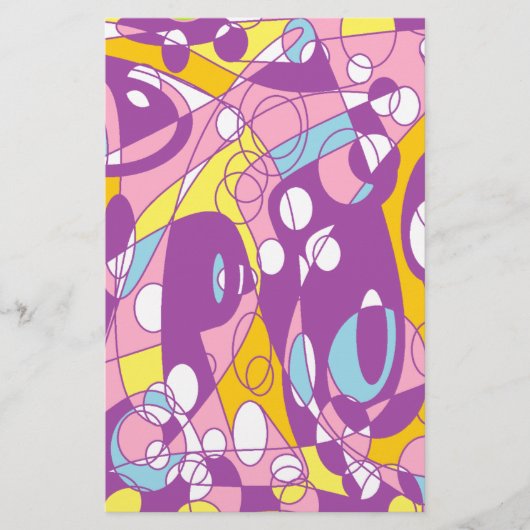 Lila Kurve Briefpapier (Vorderseite)