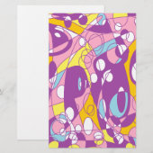 Lila Kurve Briefpapier (Vorne/Hinten)