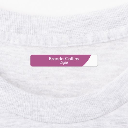 Lila Kurve und Mitarbeiter Etiketten (Befestigt)