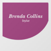 Lila Kurve und weiß Fensteraufkleber (Blatt)