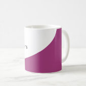 Lila Kurve und weiß Kaffeetasse (VorderseiteRechts)