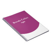 Lila Kurve und weiß Notizblock (Rechte Seite)