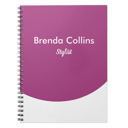 Lila Kurve und weiß Notizblock (Vorderseite)