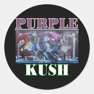 LILA KUSH RUNDER AUFKLEBER