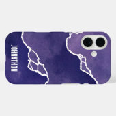 Lila Küstengewässer Case-Mate iPhone Hülle (Rückseite (Horizontal))