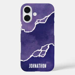 Lila Küstengezeiten iPhone 16 Hülle
