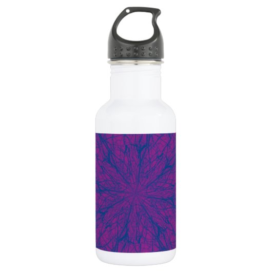 Lila Labyrinth Edelstahlflasche (Vorderseite)