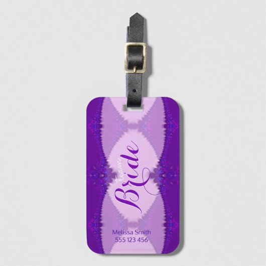 Lila Lace Country Style Team Bridge Gepäck Gepäckanhänger (Vorderseite Vertikal)