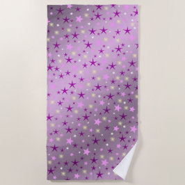 lila, lachend, glücklich, Sterne, Regenbogen, Strandtuch