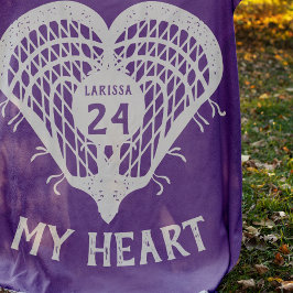 Lila Lacrosse My Heart Fleece Blanket