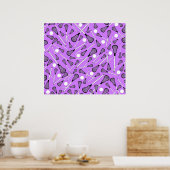 Lila Lacrosse-Stiche Poster (Küche)