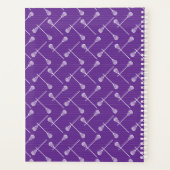 Lila Lacrosse White Sticks Gemustert Planer (Rückseite)