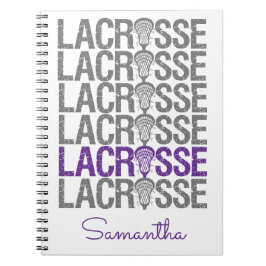 Lila Lacrosse Word Notizblock