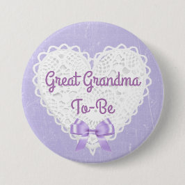 Lila Lacy Great Oma-to-Be Baby Duschtaste Button