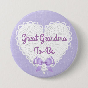 Lila Lacy Great Oma-to-Be Baby Duschtaste Button
