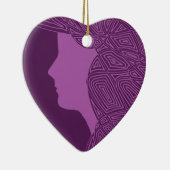 Lila Lady Keramik Ornament (Rechts)