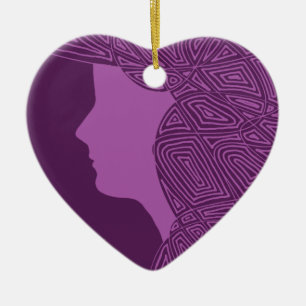 Lila Lady Keramik Ornament