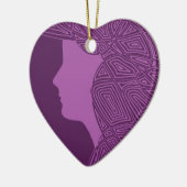 Lila Lady Keramik Ornament (Links)