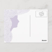 Lila Lady Postkarte (Rückseite)