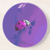 Lila Ladybug Getränkeuntersetzer (Vorne)