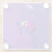 Lila Ladybug Glasuntersetzer (Rückseite)