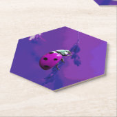 Lila Ladybug Untersetzer (angewinkelt)