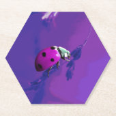 Lila Ladybug Untersetzer (Vorderseite)