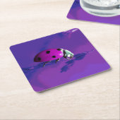 Lila Ladybug Untersetzer (angewinkelt)