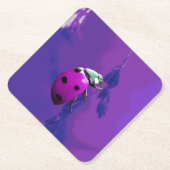 Lila Ladybug Untersetzer (Vorderseite)