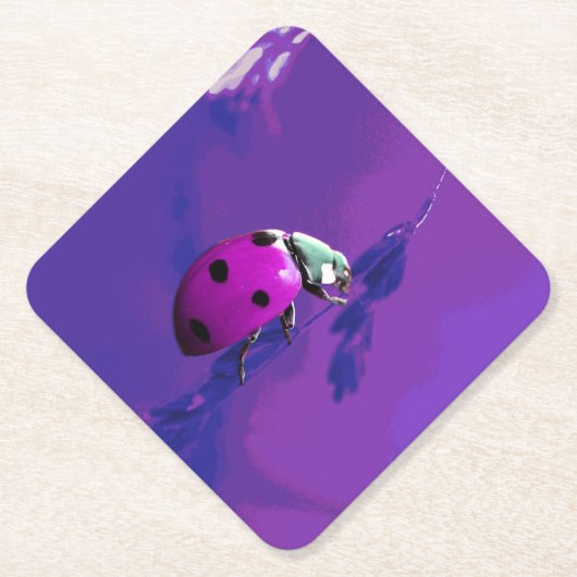 Lila Ladybug Untersetzer (Vorderseite)
