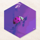 Lila Ladybug Untersetzer (Vorderseite)