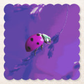 Lila Ladybug Untersetzer (Vorderseite)