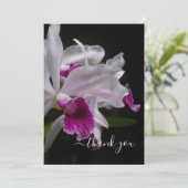 Lila Laelia-Orchideen Dankeskarte (Stehend Vorderseite)