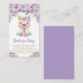 Lila Lama Babydusche mit Flora und Fauna Begleitkarte (Vorne/Hinten)