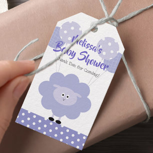 Lila Lamm Gender Neutral Baby Dusche Niedlich Swee Geschenkanhänger