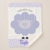 Lila Lamm Geschlecht neutrale adorable Ewe Name Ni Sherpadecke (Vorderseite)