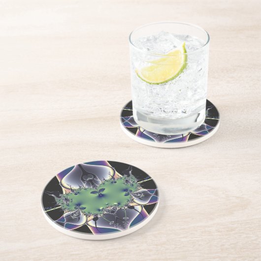 Lila Lampe Getränkeuntersetzer (Seite)