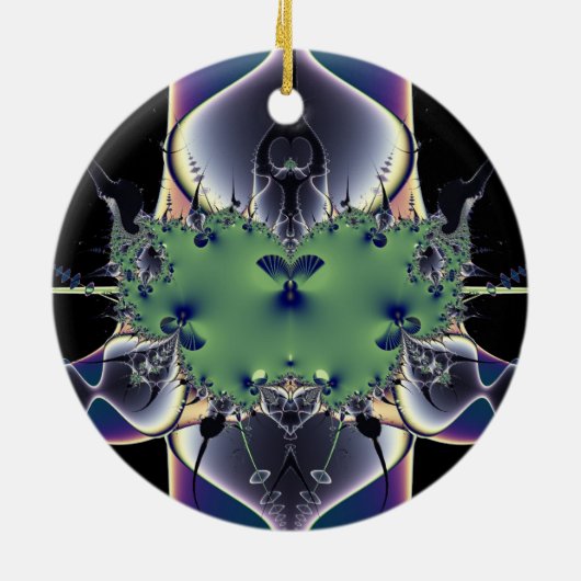 Lila Lampe Keramik Ornament (Hinten)